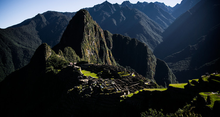 Breathtaking view of Machu Picchu in Peru at a lovely spot where we lay down to rest.