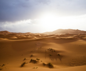 We were happy to stop and dismount for an incredible view across the Erg Chebbi dunes as sunset approached.